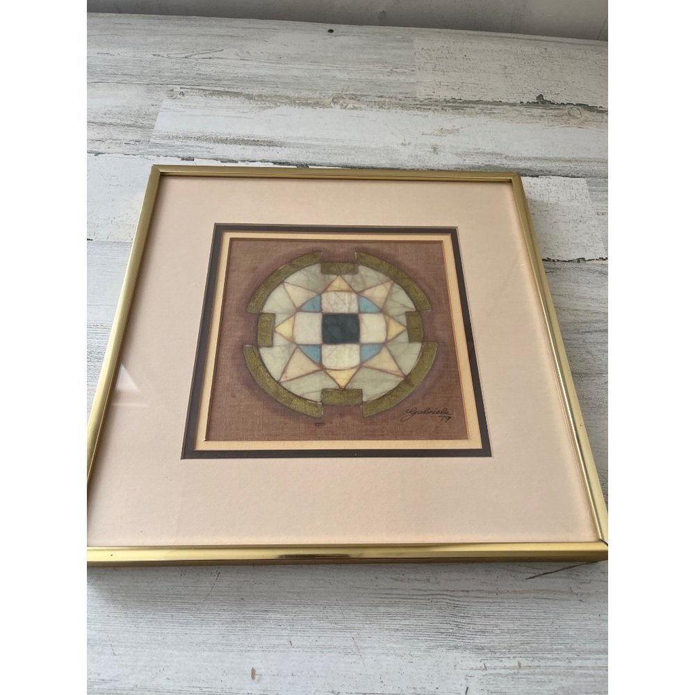 Gabriele 1979 artwork 12” framed and matted